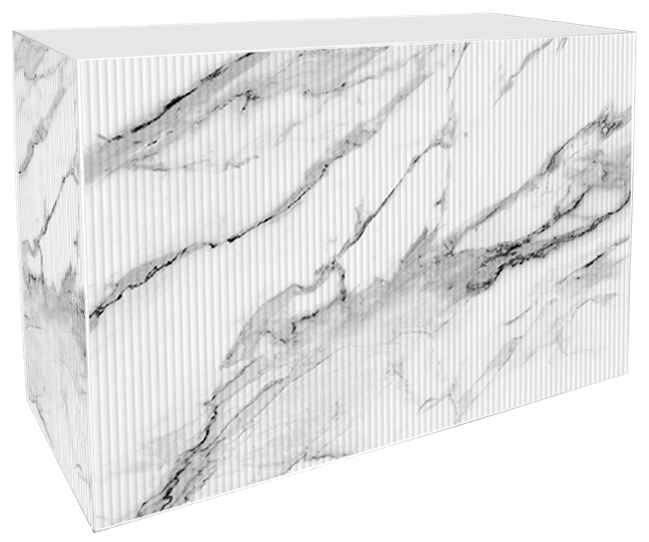 Art Series Service Bar - Fluted Calacutta